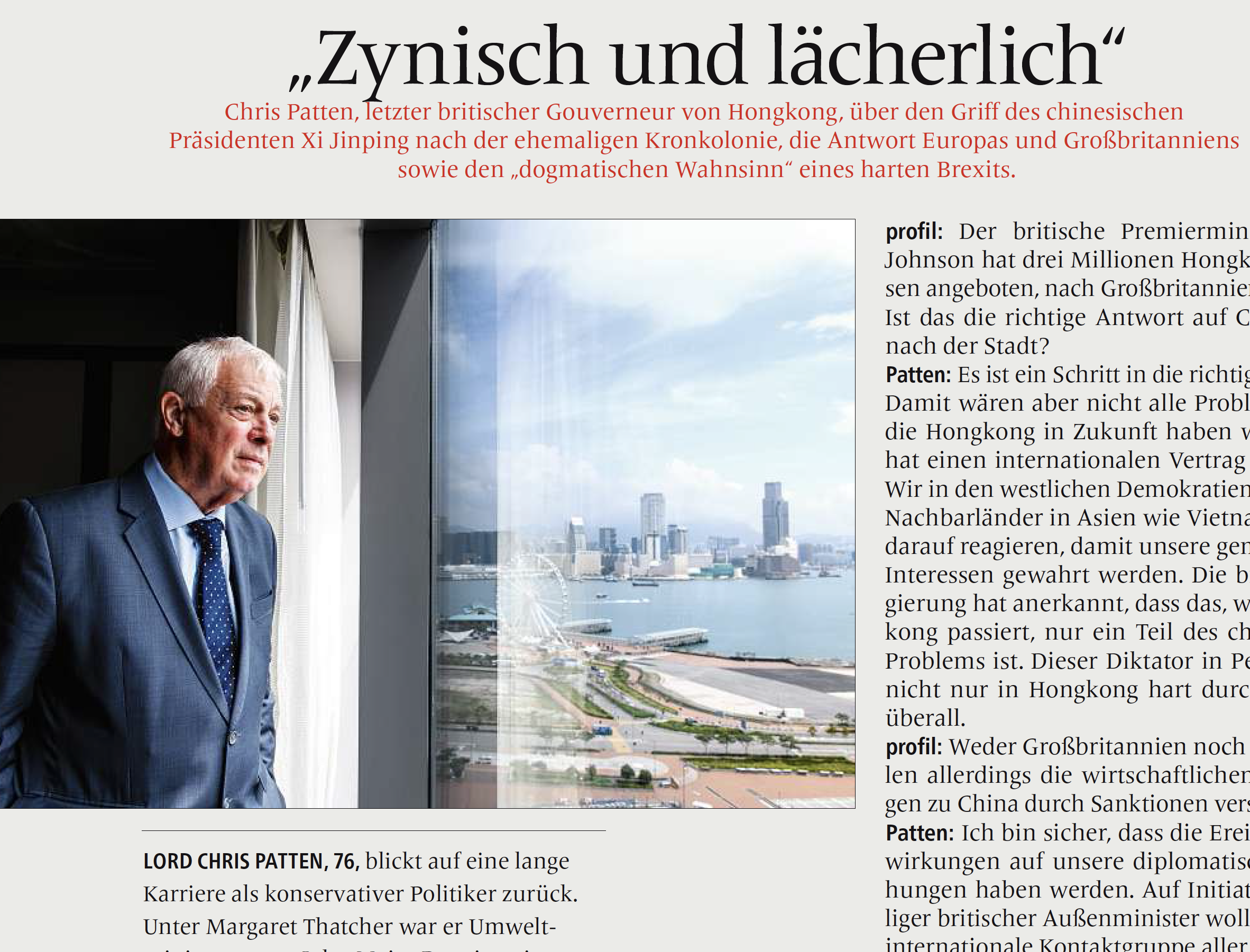 “Dieser Diktator in Peking greift nicht nur in Hongkong hart durch”