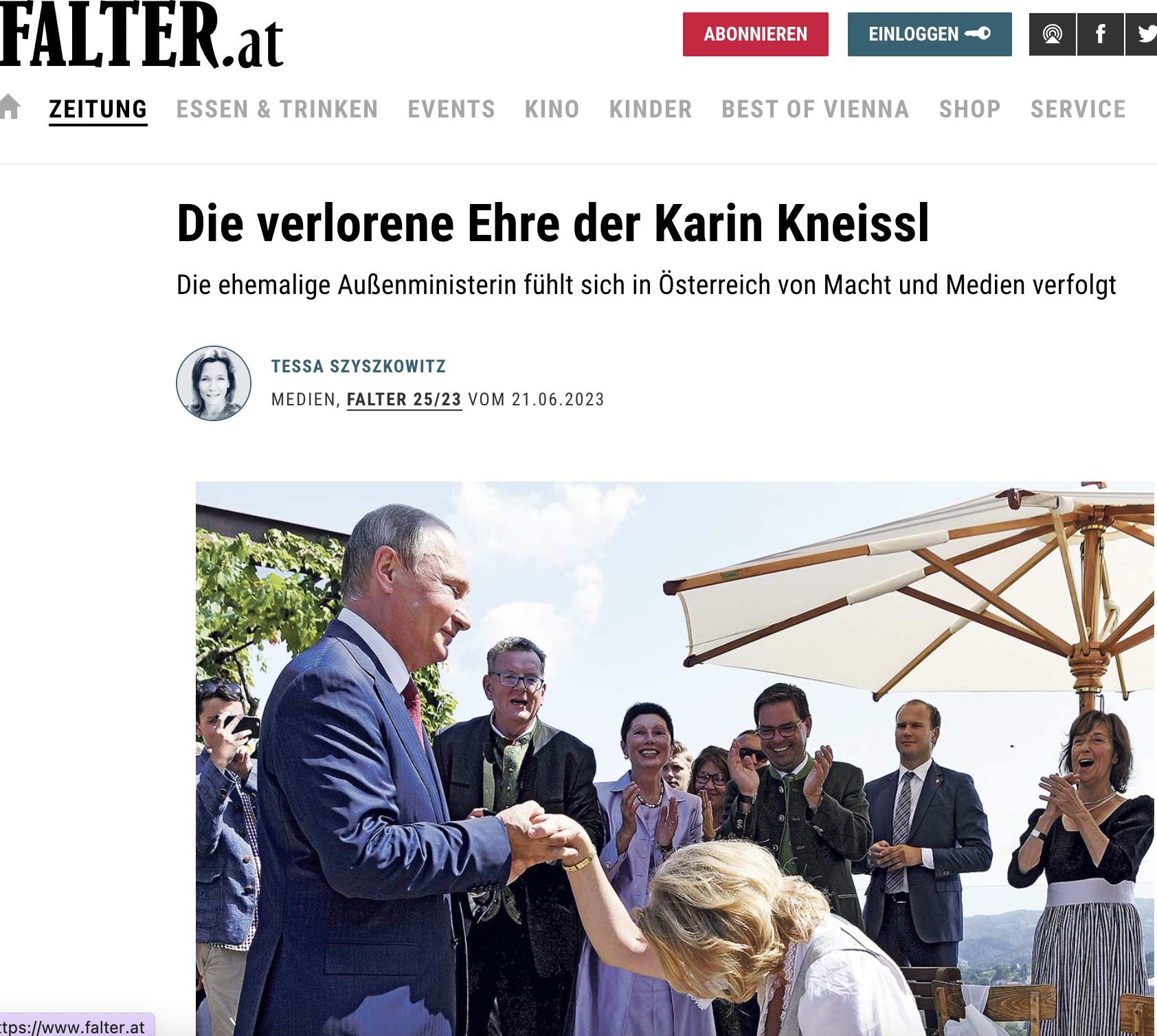 Die verlorene Ehre der Karin Kneissl